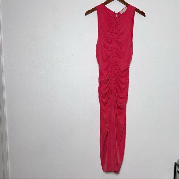Michael Michael Kors Dress Coral Pink Sleeveless Bodycon Size Large - Picture 3 of 7